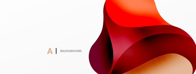 Geometric round shapes and circles abstract background. Wallpaper for concept of AI technology, blockchain, communication, 5G, science, business