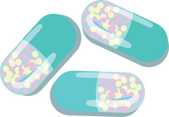 Flu capsule icon cartoon vector. Medicine patient. Home clinic