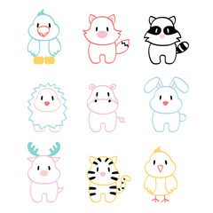 Animal cartoon - hand drawn