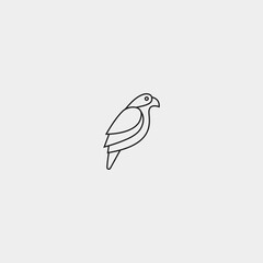 Parrot Minimalist Logo Design Icon