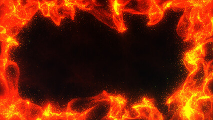 トンネル　炎　火炎　火事　火　火花　火の粉　ファイアー　帯　ドーナツ　四方