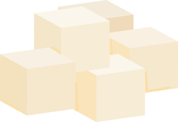 Sugar cubes icon cartoon vector. Hot drink. Mulled wine