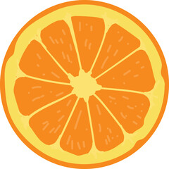Fototapeta na wymiar Half orange icon cartoon vector. Fruit for mulled wine. Hot drink