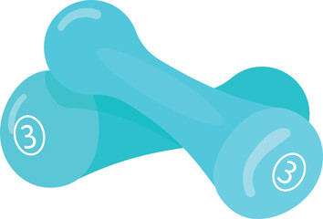 Rubber dumbell icon cartoon vector. Gym equipment. Sport fitness