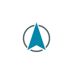 North symbol. Compass icon isolated on white background