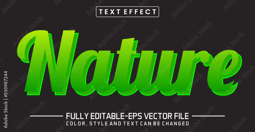 Poster nature text editable style effect