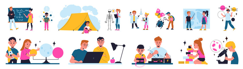 Stem Camp Children Set © Macrovector