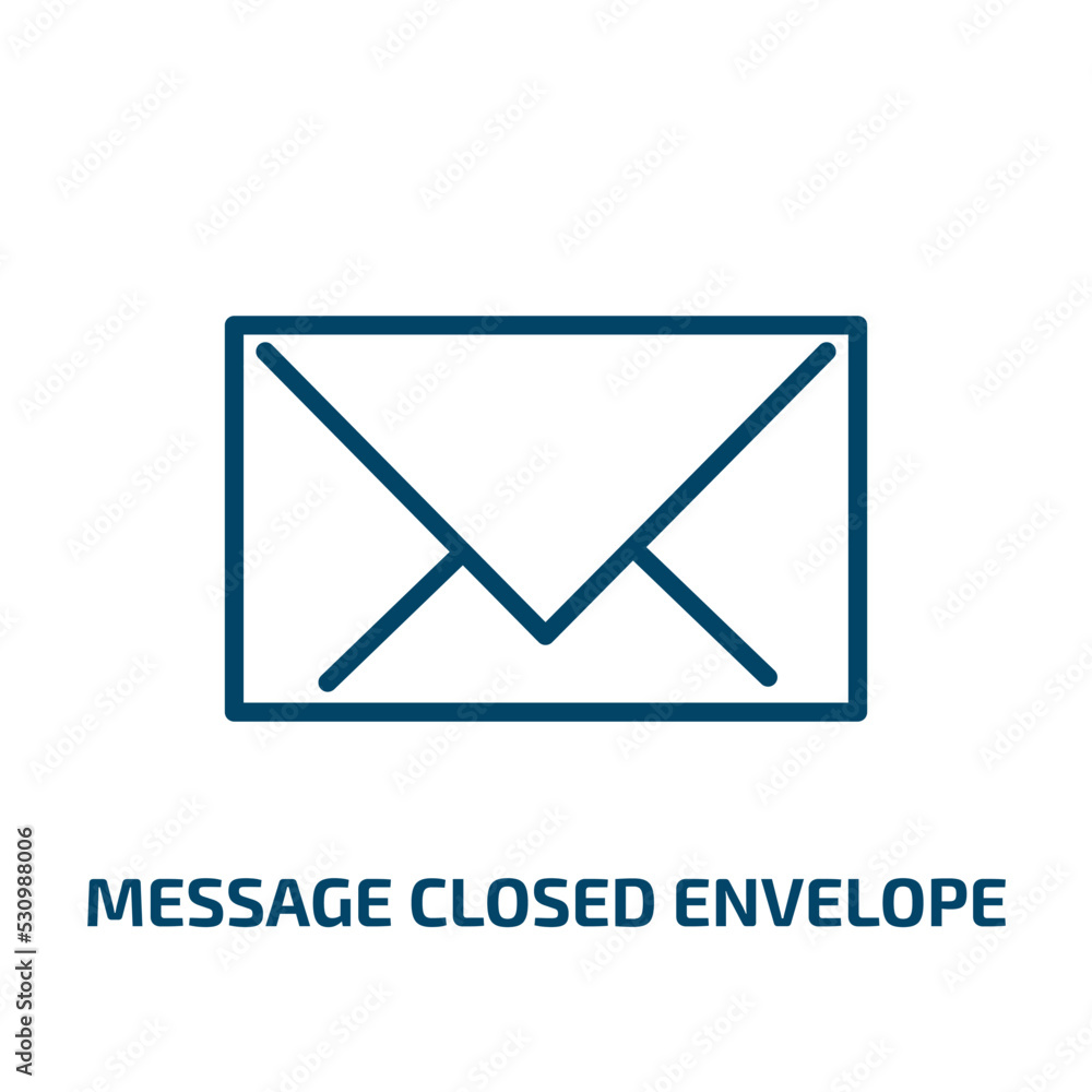 Poster message closed envelope icon from web collection. thin linear message closed envelope, mail, envelop