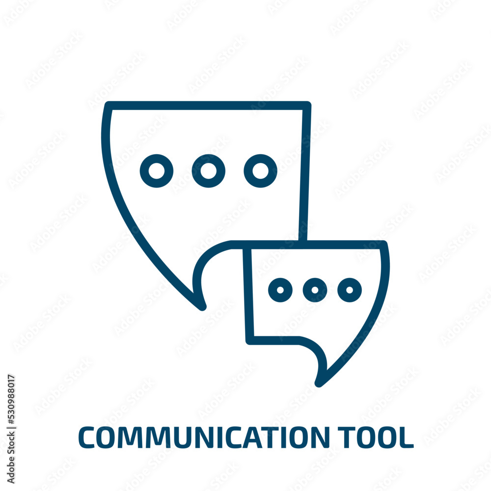 Poster communication tool icon from web collection. thin linear communication tool, communication, tool out