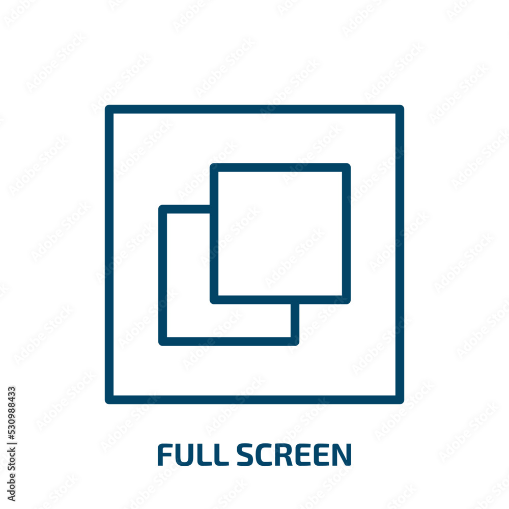 Poster full screen icon from user interface collection. thin linear full screen, screen, full outline icon 