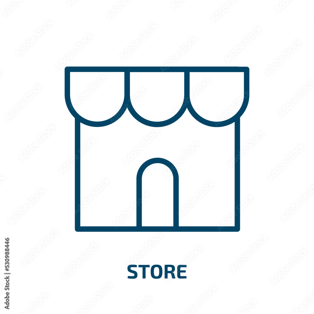 Poster store icon from user interface collection. thin linear store, shop, retail outline icon isolated on 