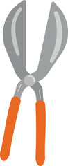 Garden scissors icon cartoon vector. Farm tool. Agriculture equipment