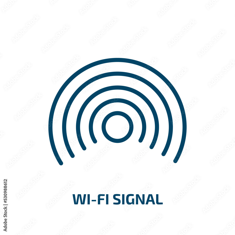 Poster wi-fi signal icon from user interface collection. thin linear wi-fi signal, communication, signal ou