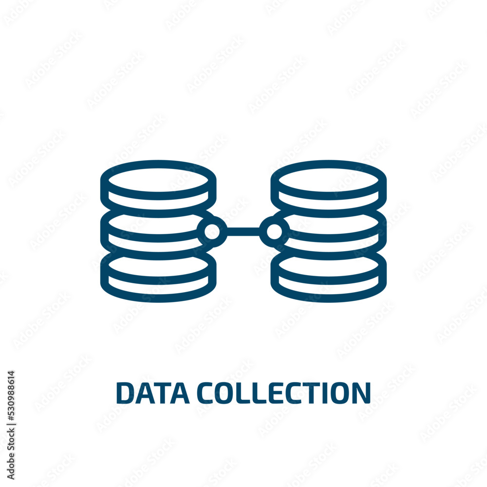 Poster data collection icon from user interface collection. thin linear data collection, data, collection o