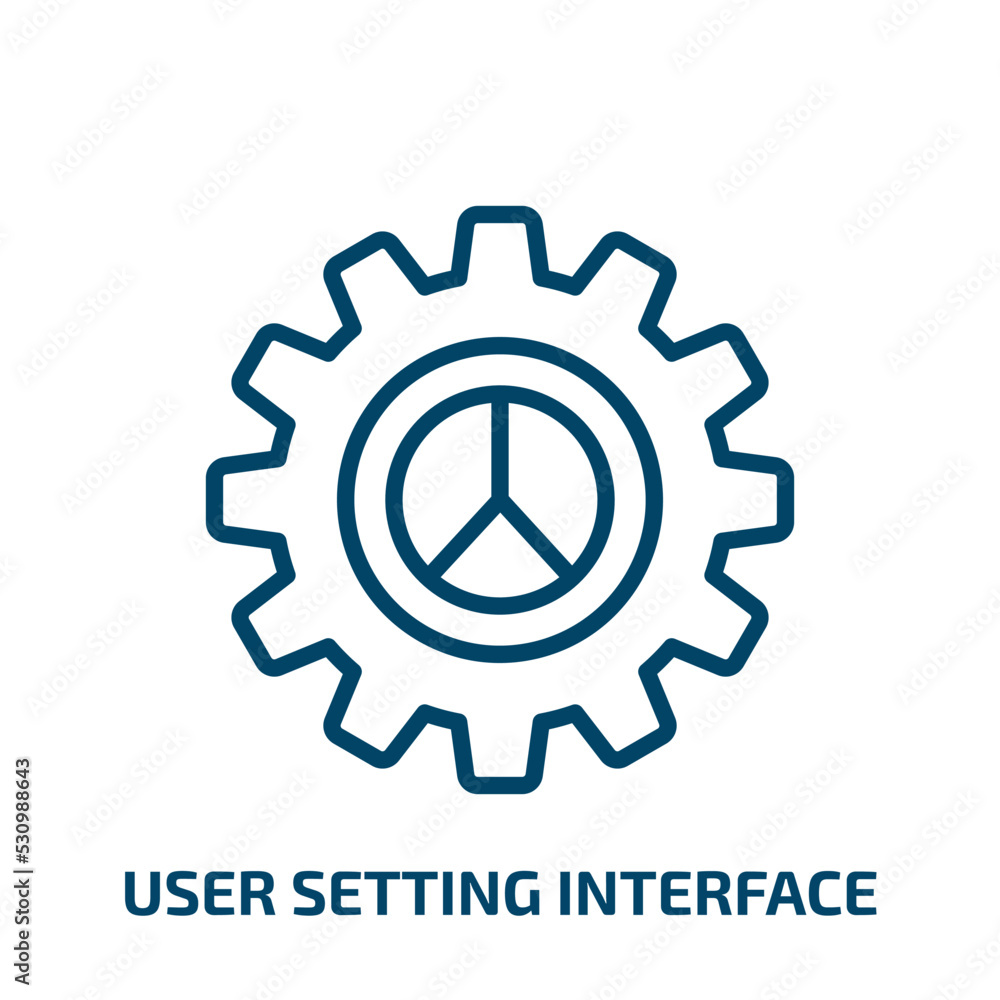 Poster user setting interface icon from user interface collection. thin linear user setting interface, ui, 