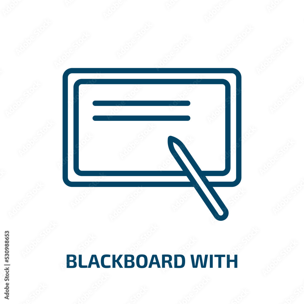 Poster blackboard with icon from user interface collection. thin linear blackboard with, blackboard, board 