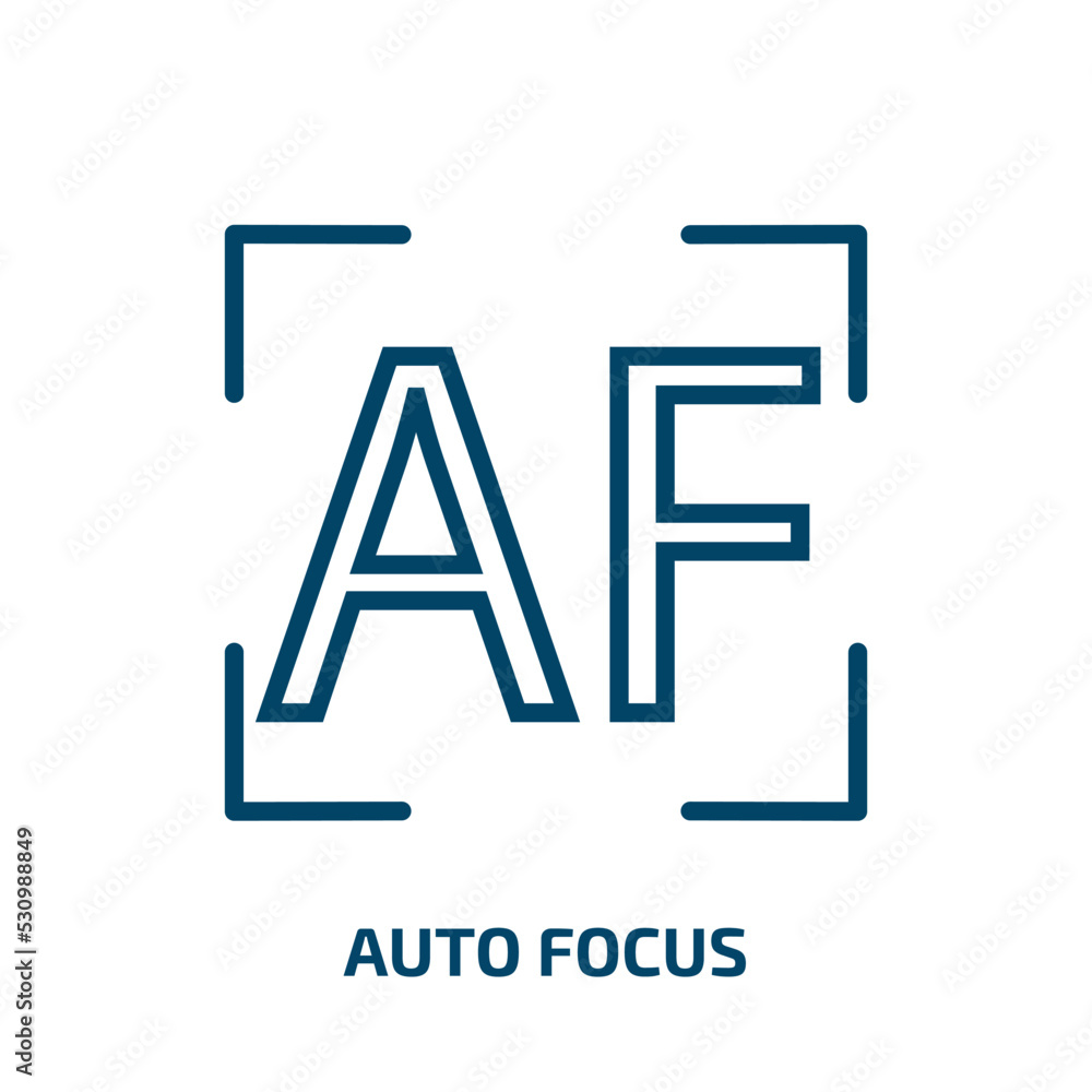 Poster auto focus icon from user interface collection. thin linear auto focus, auto, focus outline icon iso