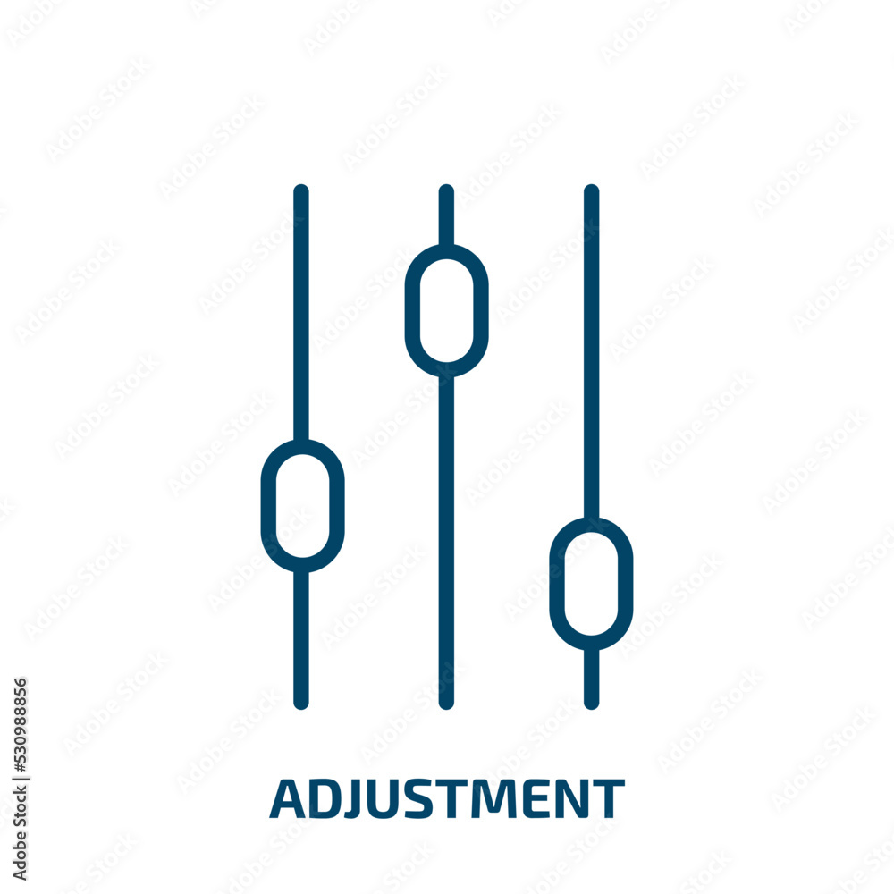 Poster adjustment icon from user interface collection. thin linear adjustment, internet, settings outline i