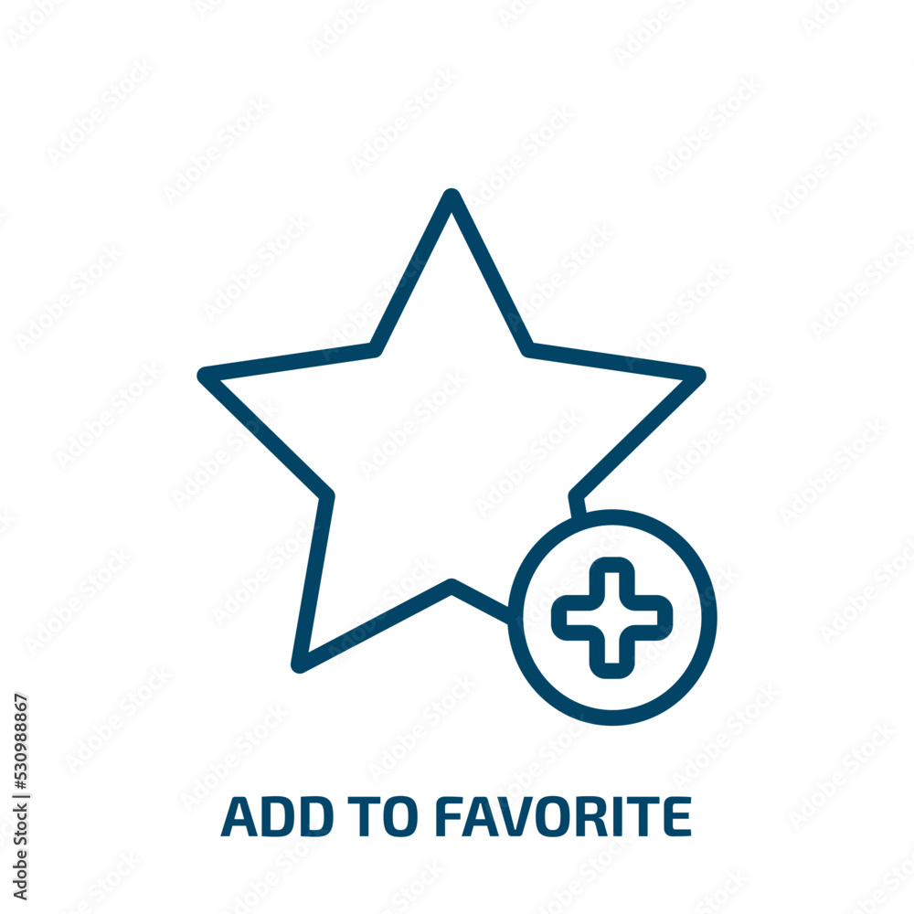 Poster add to favorite icon from user interface collection. thin linear add to favorite, favorite, interfac