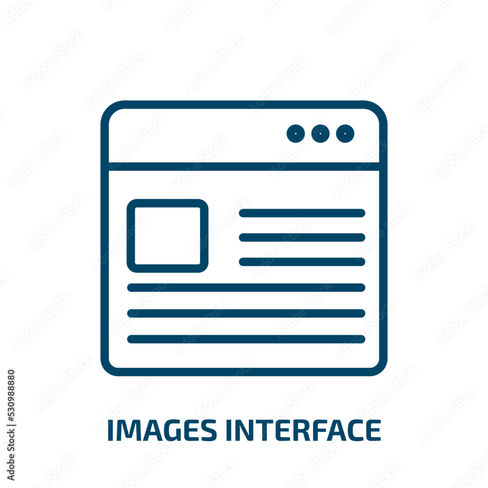 Poster images interface icon from user interface collection. thin linear images interface, image, business 