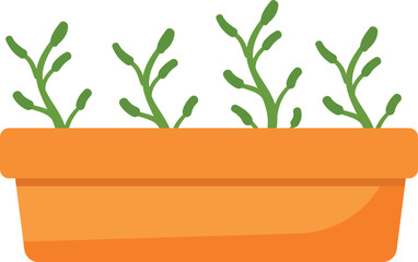 Plant pot icon cartoon vector. Farm tool. Farm equipment