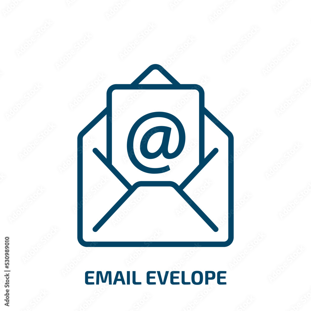 Poster email evelope icon from user interface collection. thin linear email evelope, mail, post outline ico