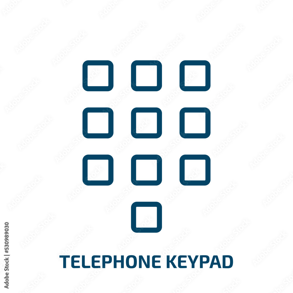 Poster telephone keypad icon from user interface collection. thin linear telephone keypad, keypad, telephon