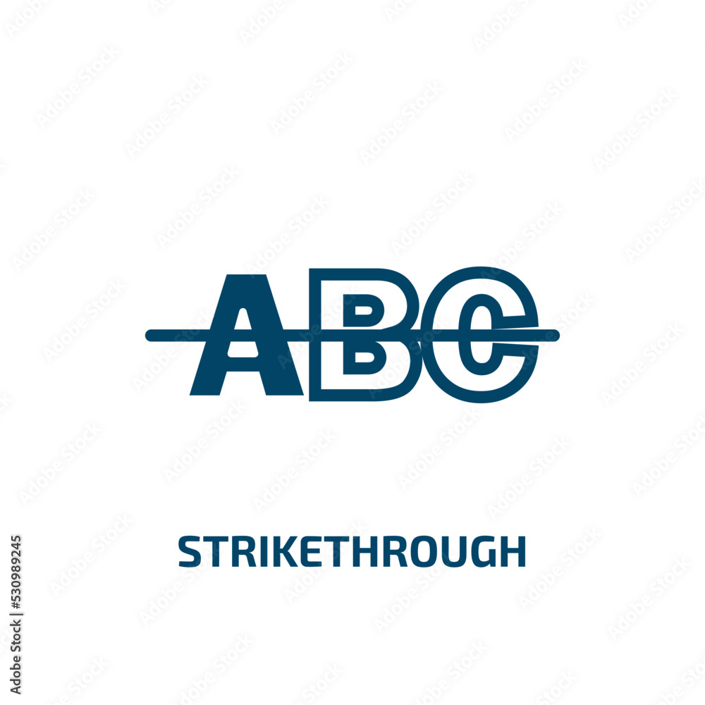 Poster strikethrough icon from user interface collection. thin linear strikethrough, no, allowed outline ic