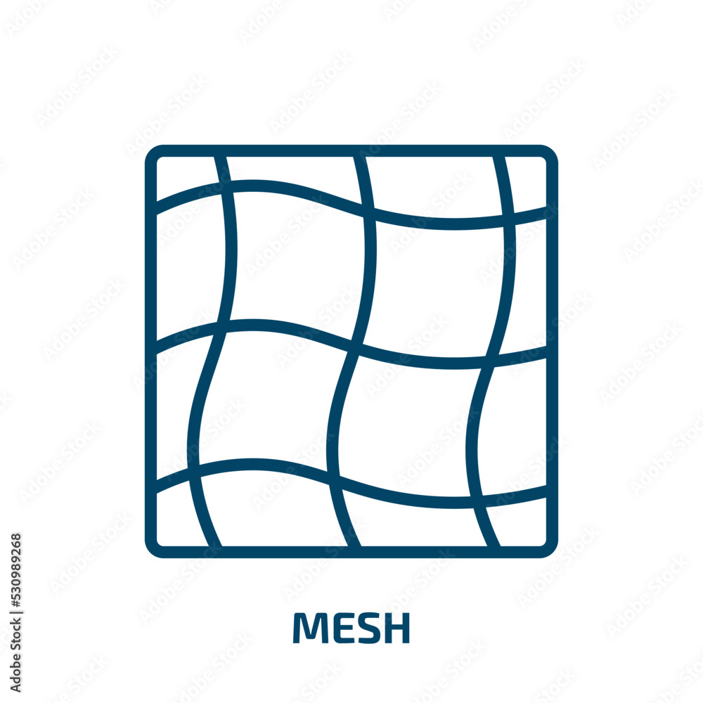 Poster mesh icon from user interface collection. thin linear mesh, light, technology outline icon isolated 