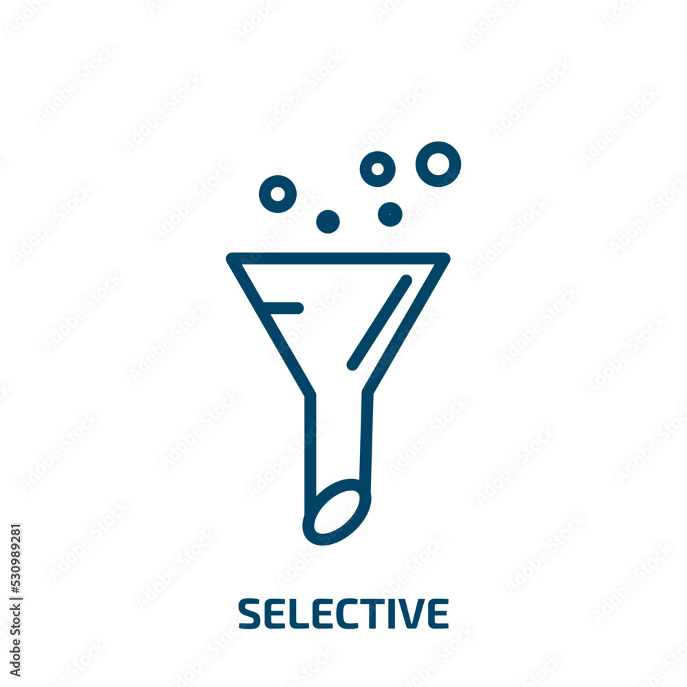 Poster selective icon from user interface collection. thin linear selective, arrow, success outline icon is