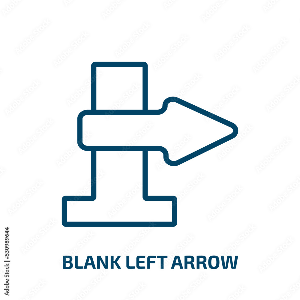 Poster blank left arrow icon from user interface collection. thin linear blank left arrow, left, blank outl