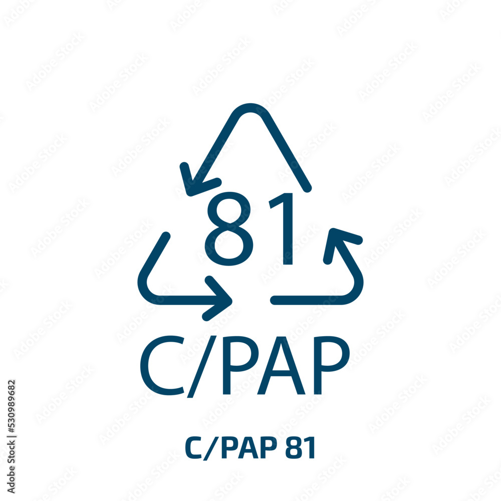 Poster c/pap 81 icon from user interface collection. thin linear c/pap 81, 81, reuse outline icon isolated 