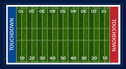 American football stadium vector illustration. Football field. Sport background. Match result template. © LIORIKI