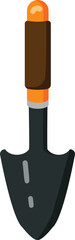 Handle shovel icon cartoon vector. Farm tool. Can fork