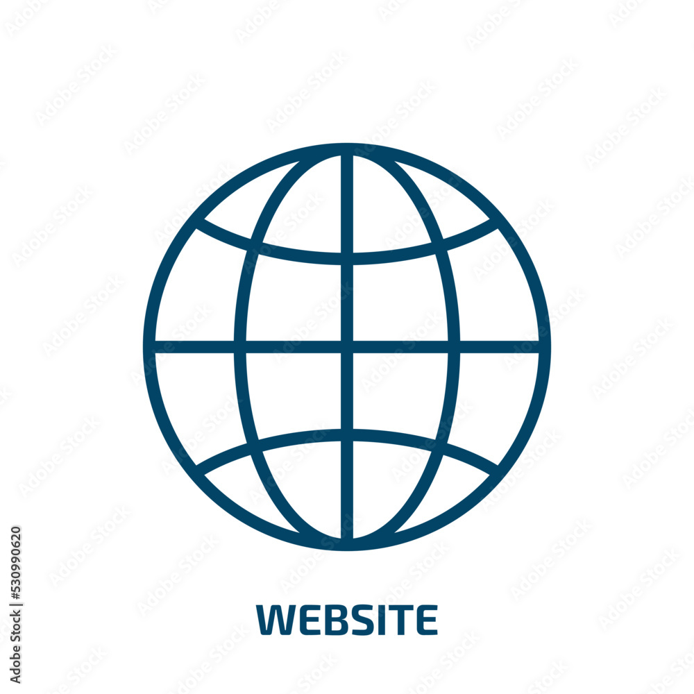 Poster website icon from strategy collection. thin linear website, internet, business outline icon isolated