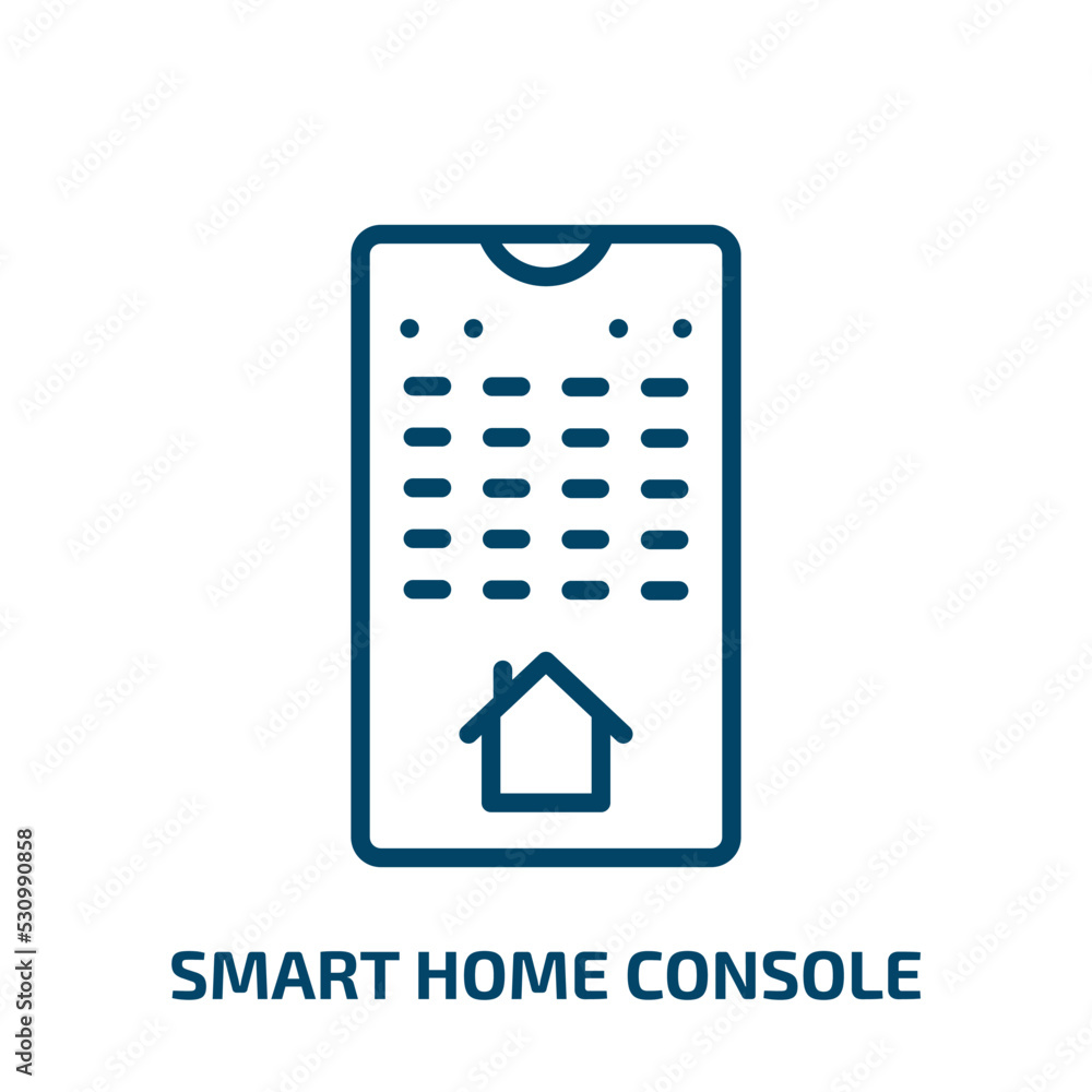 Poster smart home console icon from smart home collection. thin linear smart home console, technology, home