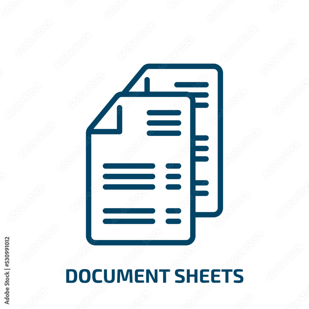 Poster document sheets icon from signs collection. thin linear document sheets, page, document outline icon