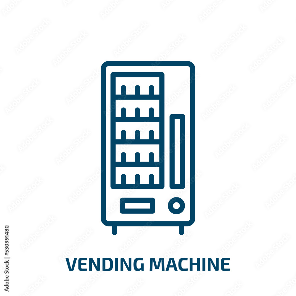 Poster vending machine icon from hotel and restaurant collection. thin linear vending machine, vending, mac