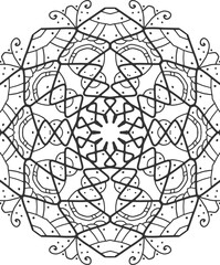 abstract floral black and white pattern