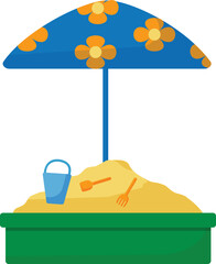 Sand box icon cartoon vector. Park slide. House tube