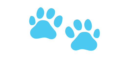 Fototapeta na wymiar tiger footprint blue2