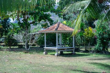 balinese gazebo in the garden