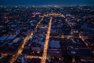 Obraz premium View of Mexico City from above