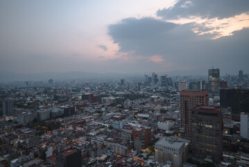 View of Mexico City from above