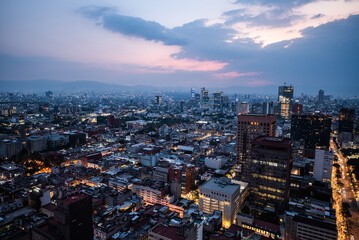 View of Mexico City from above