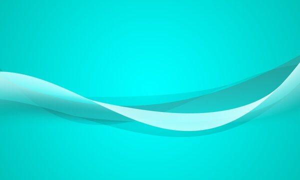 Green Blue Lines Curves Waves Abstract Background