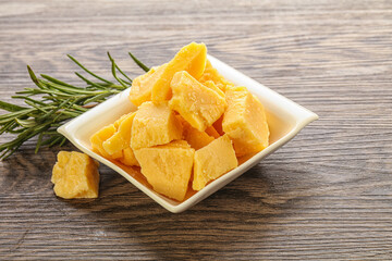Pieces of delicous parmesan cheese