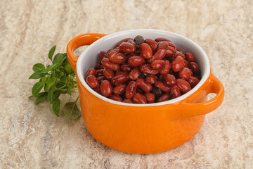 Red kidney bean in the bowl