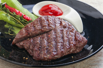 Grilled machete skirt beef steak