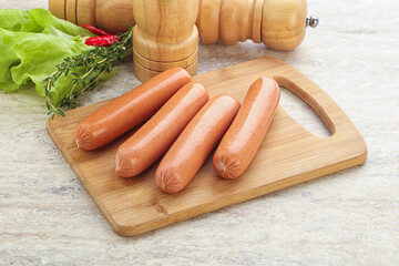 Meat sausages for snack breakfast